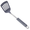 Silicone Spatula Turner, Heat Resistant Kitchen Rubber Solid for Nonstick Cookware, Slotted Spatula Cooking Utensils for Fish, Eggs, Pancakes (Grey)