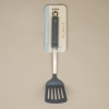Silicone Spatula Turner, Heat Resistant Kitchen Rubber Solid for Nonstick Cookware, Slotted Spatula Cooking Utensils for Fish, Eggs, Pancakes (Grey)