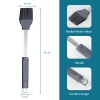 Basting Brush Silicone, Heat Resistant Pastry Brushes, Spread Oil Butter and Sauces, Stainless Steel Hand, BPA Free, Dishwasher Safe, Brush for Cooking Backing Grilling (Grey)