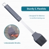 Basting Brush Silicone, Heat Resistant Pastry Brushes, Spread Oil Butter and Sauces, Stainless Steel Hand, BPA Free, Dishwasher Safe, Brush for Cooking Backing Grilling (Grey)