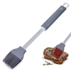 Basting Brush Silicone, Heat Resistant Pastry Brushes, Spread Oil Butter and Sauces, Stainless Steel Hand, BPA Free, Dishwasher Safe, Brush for Cooking Backing Grilling (Grey)