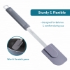 Silicone Scraper Spoon Spatulas, Heat Resistant BPA Free Rubber Flat Shape, Heavy Duty Spatula, Perfect for Nonstick Cookware 31 cm (Grey) 