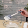 Silicone Scraper Spoon Spatulas, Heat Resistant BPA Free Rubber Flat Shape, Heavy Duty Spatula, Perfect for Nonstick Cookware 31 cm (Grey) 