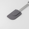 Silicone Scraper Spoon Spatulas, Heat Resistant BPA Free Rubber Flat Shape, Heavy Duty Spatula, Perfect for Nonstick Cookware 31 cm (Grey) 