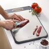 Double-Sided Non-Slip Easy Clean Large Size Cutting Board for Kitchen, Chopping Board with 304 Stainless Steel and Plastic for Meat Vegetable Fruit