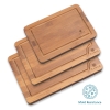 Bamboo 3-Pieces Cutting Board Set, 3 Assorted Sizes of Bamboo Wood Cutting Boards for Kitchen