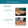 Bamboo 3-Pieces Cutting Board Set, 3 Assorted Sizes of Bamboo Wood Cutting Boards for Kitchen