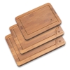 Bamboo 3-Pieces Cutting Board Set, 3 Assorted Sizes of Bamboo Wood Cutting Boards for Kitchen