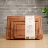 Bamboo 3-Pieces Cutting Board Set, 3 Assorted Sizes of Bamboo Wood Cutting Boards for Kitchen