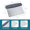 cutter for Bread and Pizza Dough, Stainless Steel Metal Good Grips Bench Scraper Chopper, Great as Dough, Multipurpose Kitchen Utensil for Flat Top Griddle, Commercial Quality