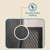 Basket Weave Zymta Door Mat 60 x 90 cm - Grey / Black