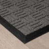 Woven Grid Zymta Door Mat 46 x 76 cm - Grey / Black