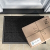 Square Waffle Zymta Door Mat 46 x 76 cm - Black