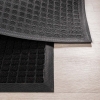 Square Waffle Zymta Door Mat 46 x 76 cm - Black