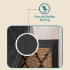 Hexagon Lattice Zymta Door Mat 46 x 76 cm - Light Brown / Black
