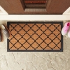 Hexagon Lattice Zymta Door Mat 46 x 76 cm - Light Brown / Black