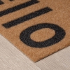Vertical Hello Zymta Door Mat 46 x 76 cm - Light Brown / Black