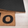 Vertical Hello Zymta Door Mat 46 x 76 cm - Light Brown / Black