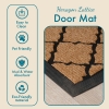 Hexagon Lattice Zymta Door Mat 40 x 70 cm - Light Brown / Black
