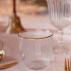 4 Pieces Clear Line Glass Cup Set 295 ml - Transparent