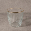 4 Pieces Clear Line Glass Cup Set 295 ml - Transparent