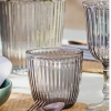 4 Pieces Clear Line Glass Cup Set 295 ml - Smoked