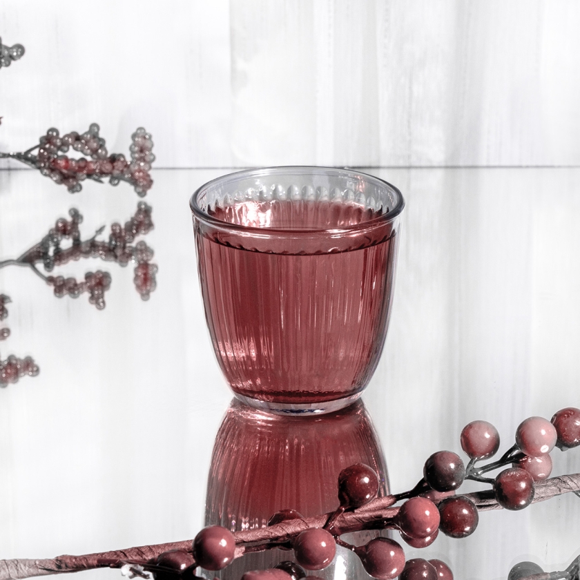 4 Pieces Clear Line Glass Cup Set 2..