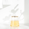 4 Pieces Elegance Gold Rim Glass Tumbler Set 420 ml - Transparent
