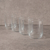 4 Pieces Elegant Glass Cup Set 280 ml - Transparent