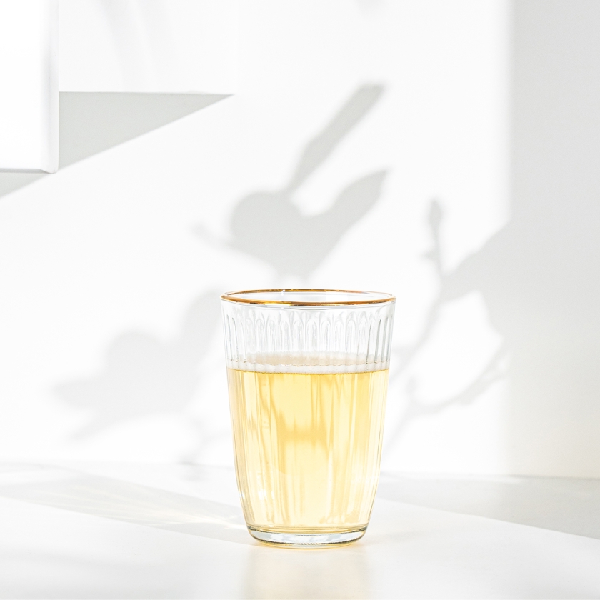 4 Pieces Clear Line Glass Cup Set 3..