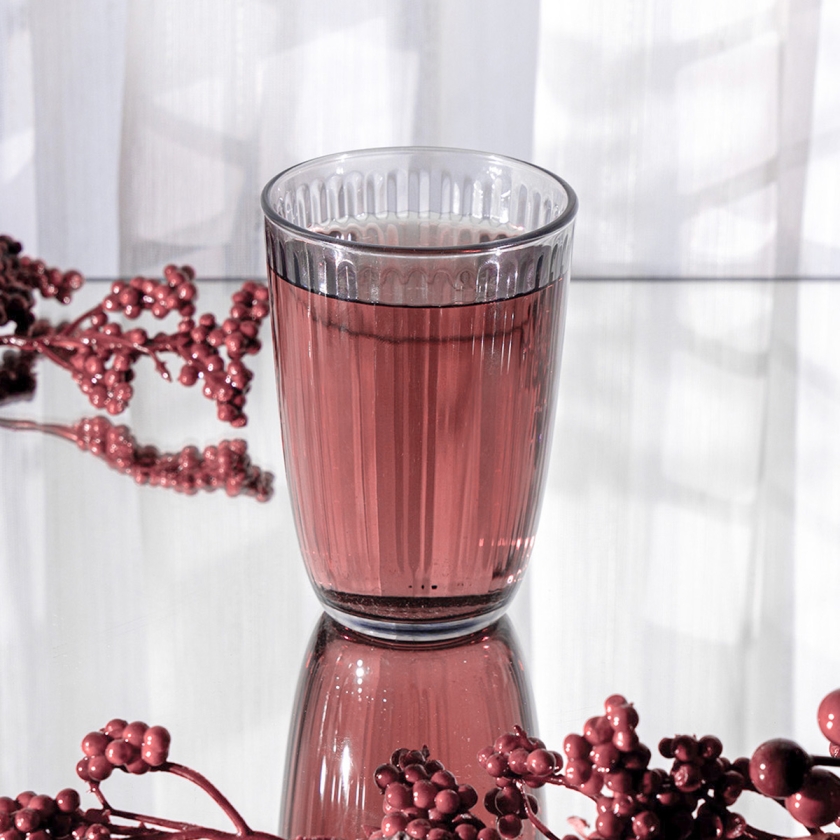 4 Pieces Clear Line Glass Cup Set 3..