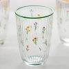 4 Pieces Floral Charm Glass Tumblers Set 395 ml - Multicolored
