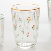 4 Pieces Floral Charm Glass Tumblers Set 395 ml - Multicolored