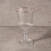 4 Pieces Clear Line Glass Cup Set 240 ml - Transparent