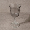 4 Pieces Clear Line Glass Cup Set 240 ml - Smoked