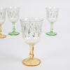 4 Pieces Floral Charm Glass Tumblers Set 240 ml - Multicolored