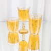 4 Pieces Floral Charm Glass Tumblers Set 240 ml - Multicolored