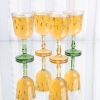 4 Pieces Floral Charm Glass Tumblers Set 240 ml - Multicolored