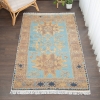 160 x 230 cm Mirror Craft Tribal Motifs Double Sided Decorative Rug - Black / Aqua