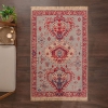 120 x 180 cm Mirror Craft Heritage Double Sided Decorative Rug - Red / Navy Blue / Cream