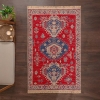 120 x 180 cm Mirror Craft Heritage Double Sided Decorative Rug - Red / Navy Blue / Cream