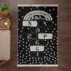120 x 180 cm Mirror Craft Number Board Double Sided Decorative Rug - Black / White