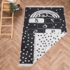 120 x 180 cm Mirror Craft Number Board Double Sided Decorative Rug - Black / White