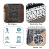 80 x 300 cm Mirror Craft Geometric Tapestry Double Sided Decorative Rug - Black / White