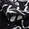 80 x 300 cm Mirror Craft Geometric Tapestry Double Sided Decorative Rug - Black / White