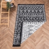120 x 180 cm Mirror Craft Geometric Tapestry Double Sided Decorative Rug - Black / White