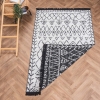 120 x 180 cm Mirror Craft Geometric Tapestry Double Sided Decorative Rug - Black / White