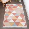 160 x 230 cm Mirror Craft Triangles Double Sided Decorative Rug - Mustard / White / Red