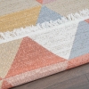 200 x 300 cm Mirror Craft Triangles Double Sided Decorative Rug - Mustard / White / Red