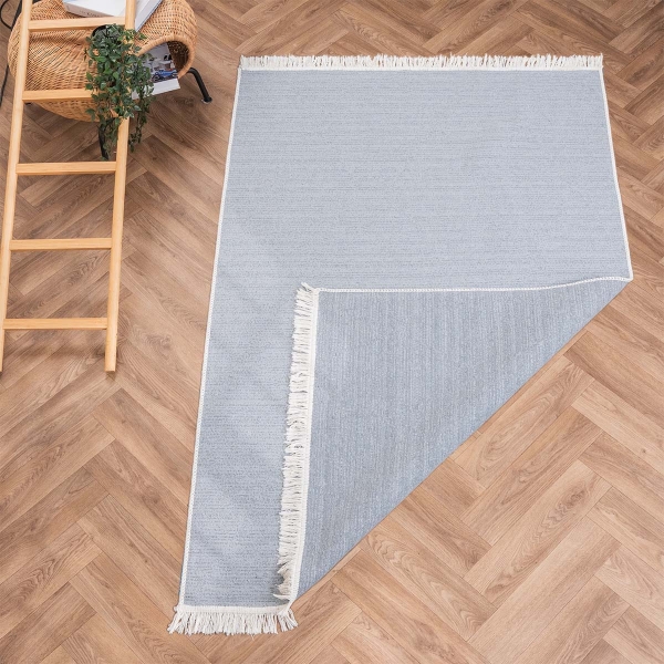 160 x 230 cm Mirror Craft Elegant Double Sided Decorative Rug - Grey